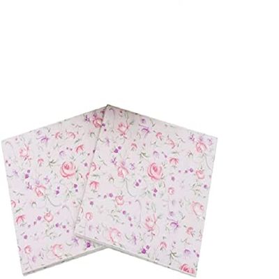 100-Pack Decorative Napkins Disposable Paper Party Napkins for Birthday Parties, Celebrations and Special Occasions - Many Flowers Design