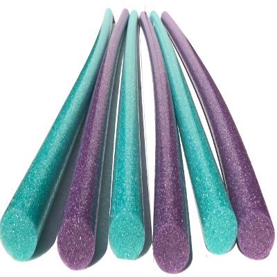 Solid Core Extra Long 60" Swim Noodles 6 Pack Deluxe Solid Core Foam Noodles (Green Purple)