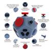 UOOEFUN Small Fidget Toys,12 Sided Fidget Toys,Mini Cube Toys Relief Stress,Autism and Anxiety Depression Anti for Kids Adults Improve Focus (Grey) view 3