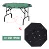 Soozier Poker Table Foldable, 47" Octagon Blackjack Poker Game Table for 8 Players with Cup Holders and Chips Tray, Green Felt view 4