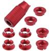 HobbyPark RC Control Transmitter Switch Nuts (8) & Wrench for Futaba JR Walkera Flysky Remote Controller (Red) view 2