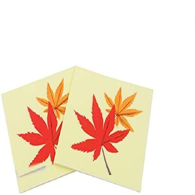 100-Pack Decorative Napkins Disposable Paper Party Napkins for Birthday Parties, Celebrations and Special Occasions - Maple Leaves Design