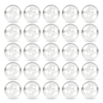 Capsule Vending Machine Round 50 pcs 1.1 inch (28mm) - Gumball Machine Capsules Bulk Clear Container - Easter Basket Stuffers Birthday Gifts Pinata Stuffers DIY Craft Supplies - Clear Capsules Empty