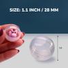 Capsule Vending Machine Round 50 pcs 1.1 inch (28mm) - Gumball Machine Capsules Bulk Clear Container - Easter Basket Stuffers Birthday Gifts Pinata Stuffers DIY Craft Supplies - Clear Capsules Empty view 2