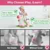 iPlay, iLearn Bouncy Pals Hopping Unicorn Horse, Toddler Girl Inflatable Bouncing Animal Hopper Toy, Outdoor Indoor Plush Ride on Bouncer, Baby Birthday Gift 18 Month 2 3 4 Year Old Kid - Unicorn view 3