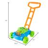 Bubble Lawn Mower - Outside Push Lawnmower Bubble Blower Machine for Toddlers - Walk Behind Outdoor Activity for Kids by Hey Play (Blue) view 2