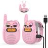 Walkie Talkies for Kids Rechargeable, Toys for 3+ Years Old Kids Walkie Talkies Rechargeable, Up to 2 Mile 2 Way Radio Birthday Toys for Girls And Boys, Pink view 1