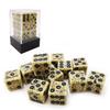 Bescon Old Looking Ancient Bone Dice D6 16mm 12pcs Set, 16mm Six Sided Die (12) Block of Stone Dice view 1