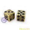 Bescon Old Looking Ancient Bone Dice D6 16mm 12pcs Set, 16mm Six Sided Die (12) Block of Stone Dice view 3