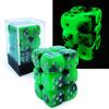 Bescon Two Tone Glowing Dice D6 16mm 12pcs Set Spooky Rocks, 16mm Six Sided Die (12) Block of Glowing Dice view 1