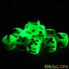 Bescon Two Tone Glowing Dice D6 16mm 12pcs Set Spooky Rocks, 16mm Six Sided Die (12) Block of Glowing Dice view 2