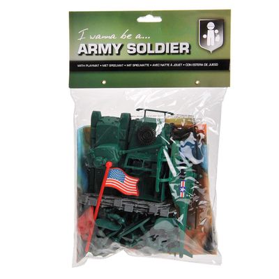 Johntoy Army Forces Playset with Play Mat