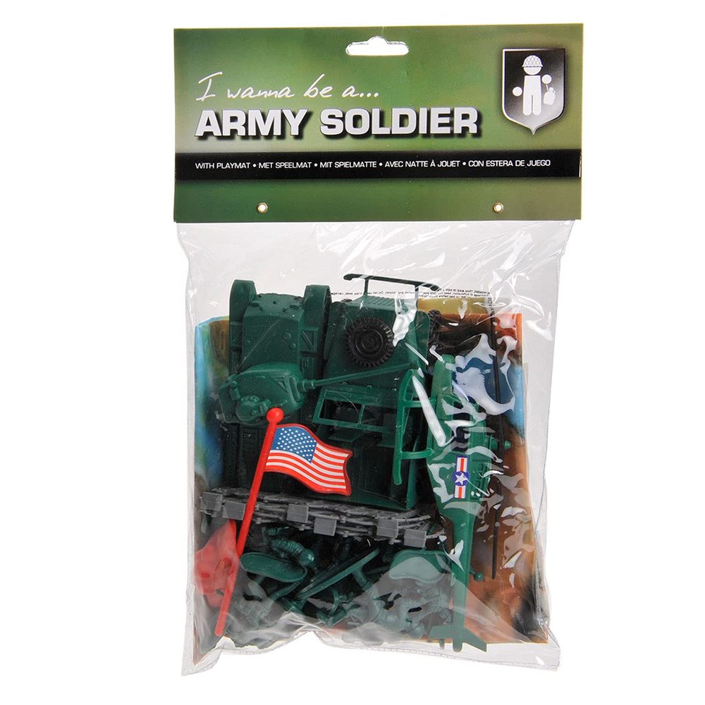Johntoy Army Forces Playset with Play Mat