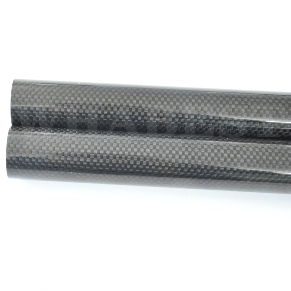 WHABEST 2pcs OD 24mm - ID 20mm Langth 500mm Glossy 100% Full Carbon Composite Material/ 3k Carbon Fiber Tubes/Pipes. Quadcopter Hexacopter. RC Plane/RC DIY Helicopter
