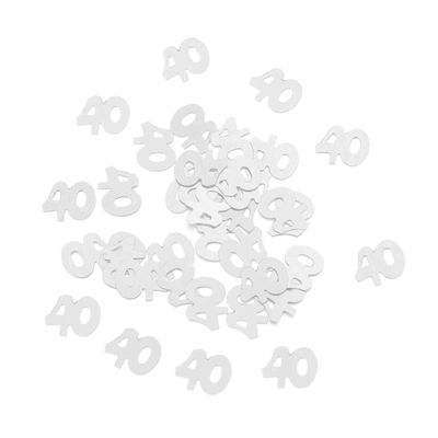 1200pcs Silver Number Confetti Party Supplies for Birthdays Anniversaries Versatile Decoration for Tables Invitations Wrapping and More