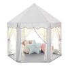Princess Castle Tent for Girls Fairy Play Tents for Kids Blue Hexagon Playhouse with Fairy Star Lights Toys for Children or Toddlers Indoor or Outdoor Games (Grey Princess Tent) view 1