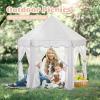 Princess Castle Tent for Girls Fairy Play Tents for Kids Blue Hexagon Playhouse with Fairy Star Lights Toys for Children or Toddlers Indoor or Outdoor Games (Grey Princess Tent) view 2