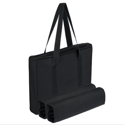 HNDTEK American Mah Jongg,Western Mah Jong Set Soft Carry Bag with 2 Pcs Combo Racks and Tiles Holder (Trays) Wrapper. (Black)