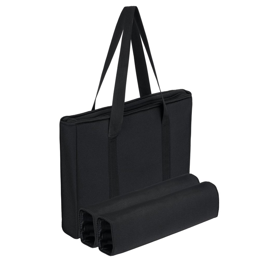 HNDTEK American Mah Jongg,Western Mah Jong Set Soft Carry Bag with 2 Pcs Combo Racks and Tiles Holder (Trays) Wrapper. (Black)