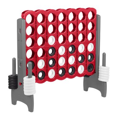 ECR4Kids Jumbo 4-To-Score, Giant Game, Red/Grey