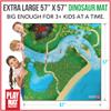Dinosaur Play Mat, Extra Large Dinosaur Mat, Dinosaur Landscape with Volcano, Great for Kids to Create a Dino World with Dinosaur Toys, Educational, Easy to Clean, Foldable, Large Activity Mat view 3