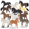 Liberty Imports 12 Pcs Deluxe Plastic Horse Figure Toy Set for Kids - Realistic Miniature Toy Pony Figurines Bulk Animal Variety Cake Toppers Gift Pack view 1