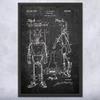 Framed Marionette Puppet Print, Toy Collector Gift, Puppeteer Gift, String Puppets Art, Puppet Art Print, Vintage Puppet Dark Concrete (11x14) view 1