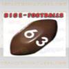 Football D6 dice (Set of 6) view 1