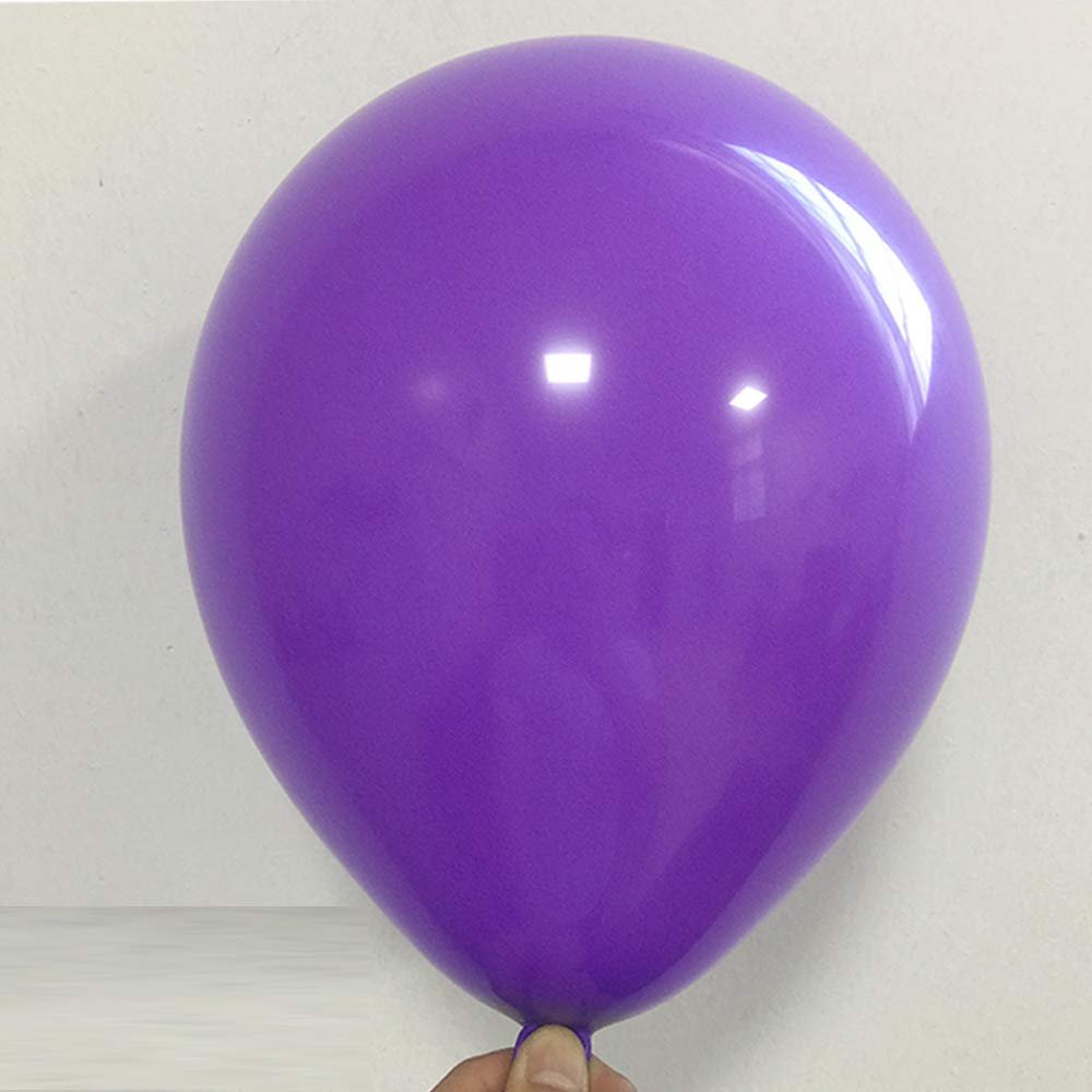 100pcs/lot 10inch 2.2g Latex Balloon Inflatable Air Balls Children's Birthday Party Balloons Wedding Decoration Float Balls (Purple)