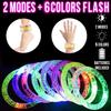 30 Pack LED Light Up Bracelets Glow in The Dark Halloween Party Supplies,Colorful Flashing Bracelet Light Up Toys Birthday Gifts Goodie Bags Fillers Pool Halloween Party Favors Toys Classroom view 3