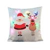 Anixl Merry Christmas LED Light Up Glowing Santa Claus Pillow Case view 1