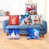 Anixl Merry Christmas LED Light Up Glowing Santa Claus Pillow Case view 2