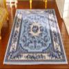 1/12 Scale Beautiful French Aubusson Design Blue White Dollhouse Miniature Rug (5.7 X 7.8) view 1