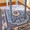 1/12 Scale Beautiful French Aubusson Design Blue White Dollhouse Miniature Rug (5.7 X 7.8) view 2