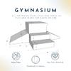 Foamnasium Gymnasium, Indoor Foam Playset, 4 Piece Soft Toddler and Active Kids Play Foam Climber for Crawling, Climbing, Sliding and Jumping, Made in the US, Pewter Multi view 2
