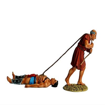 Team Miniatures Roman Empire ROM6015 Dragging The Dead Gladiator 1:30 Scale Pewter