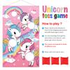 Blulu Unicorn Bean Bag Toss Game for Kids Outdoor Toys Unicorn Toss Game Banner with 3 Nylon Bean Bags Birthday Party Game Backyard Yard Activities for Toddler Birthday Gift for Girls view 3