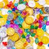 AiFanS Gold Coins and Jewels/Gems 320 Pieces,Treasure Chest Coins,Pirate Gold Coins for Kids(160 Coins+160 Gems) view 1