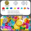 AiFanS Gold Coins and Jewels/Gems 320 Pieces,Treasure Chest Coins,Pirate Gold Coins for Kids(160 Coins+160 Gems) view 2