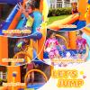 Doctor Dolphin Inflatable Water Slide, Water Bounce House for Big KidsWater Slides for Kids Backyard, Inflatable Water Park Bouncy House for Wet and Dry with Splash Pool view 4
