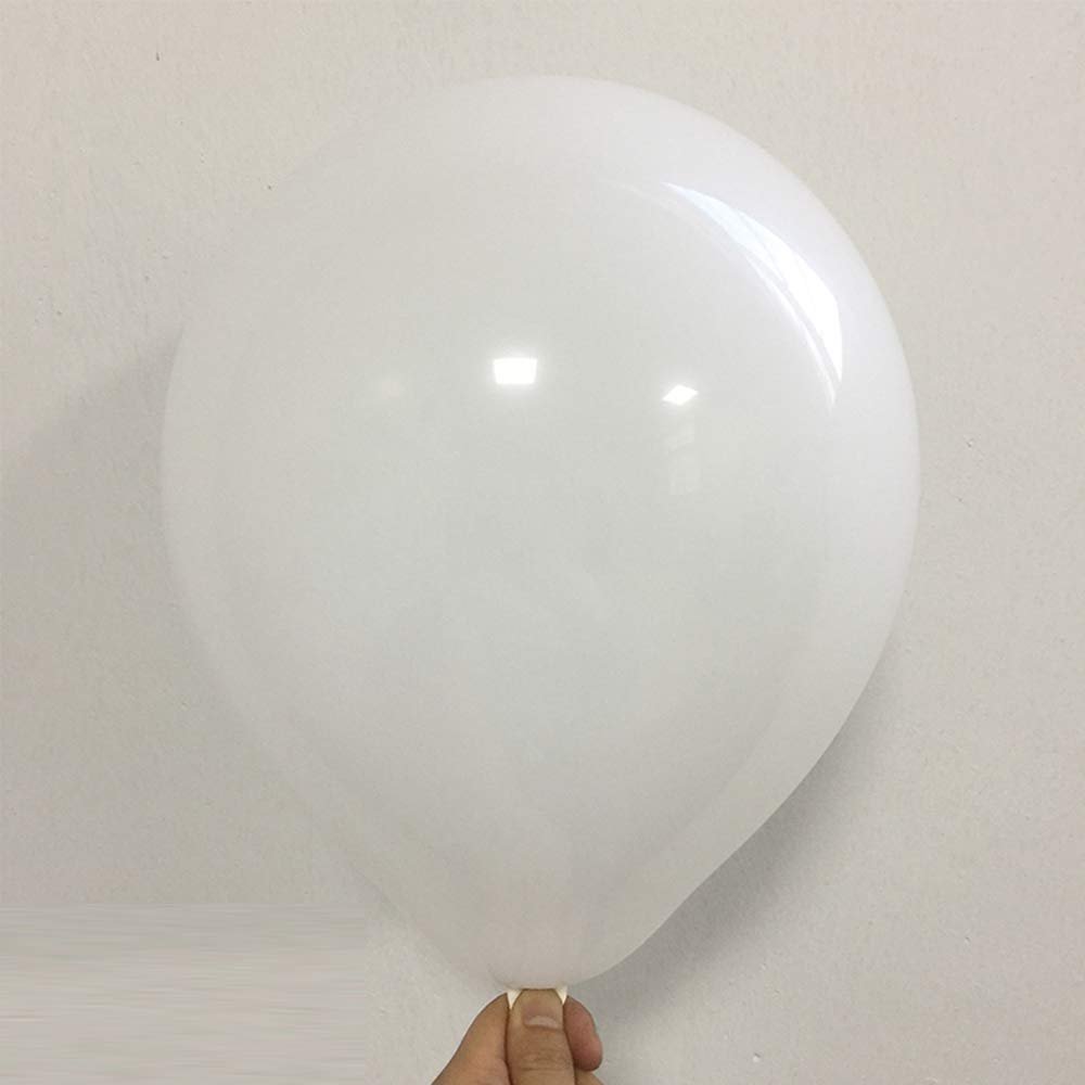 100pcs/lot 10inch 2.2g Latex Balloon Inflatable Air Balls Children's Birthday Party Balloons Wedding Decoration Float Balls (White)