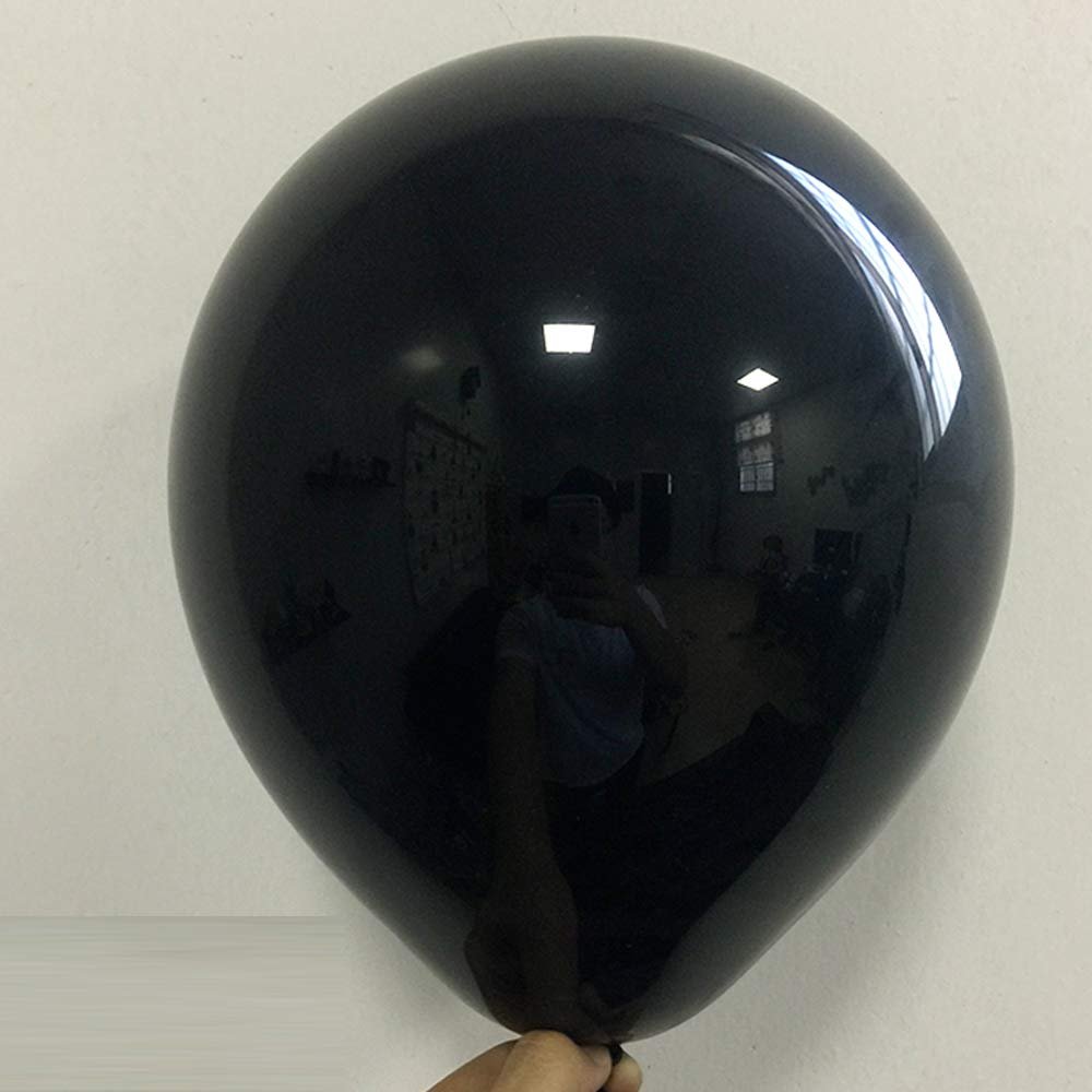 100pcs/lot 10inch 2.2g Latex Balloon Inflatable Air Balls Children's Birthday Party Balloons Wedding Decoration Float Balls (Black)