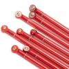 8Pcs RC Links Rod CNC Aluminum Linkage for 1/10 Axial SCX10 Crawler, Red view 1