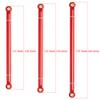8Pcs RC Links Rod CNC Aluminum Linkage for 1/10 Axial SCX10 Crawler, Red view 3