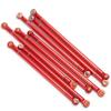 8Pcs RC Links Rod CNC Aluminum Linkage for 1/10 Axial SCX10 Crawler, Red view 4