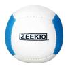 Zeekio Lunar Juggling Balls - [Set of 3], Professional UV Reactive, 6-Panel Balls, Synthetic Leather, Millet Filled, 110g Each, White/Blue view 2