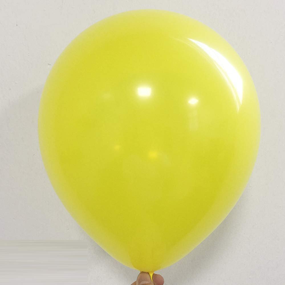 100pcs/lot 10inch 2.2g Latex Balloon Inflatable Air Balls Children's Birthday Party Balloons Wedding Decoration Float Balls (Yellow)