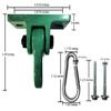 ABUSA Heavy Duty Green Swing Hangers Screws Bolts Included Over 5000 lb Capacity Playground Porch Yoga Seat Trapeze Wooden Sets Indoor Outdoor (4 Pack) view 4