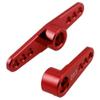 Hobbypark 2pcs Metal Aluminum 25T Servo Horn Steering Arms (Double & Single) for RC Models Car Truck Buggy Replacement Parts (Red) view 3