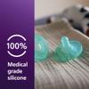 Philips Avent Soothie Orthodontic Baby Pacifiers, 100% Silicone Pacifiers, One Piece, BPA-Free, for Babies 3-18 Months, Green, 4 Pack, Model SCF192/45 view 4